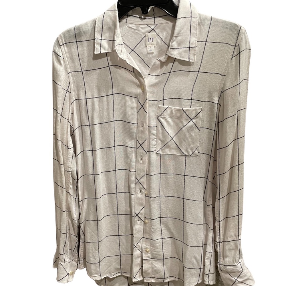 ❤️ GAP RELAXED FIT PLAID BUTTON DOWN SHIRT X-SMALL